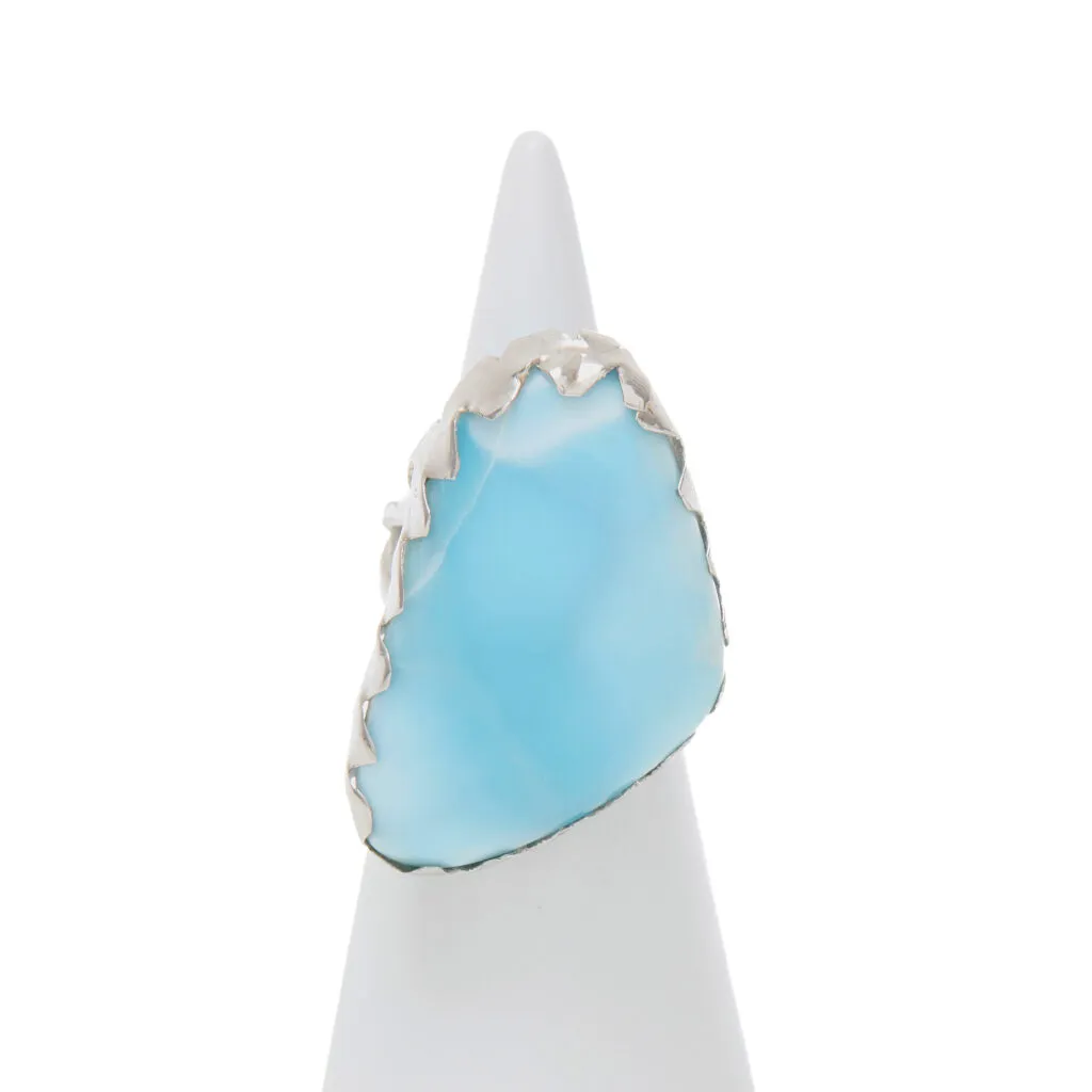Anello Regolabile in Argento con Larimar