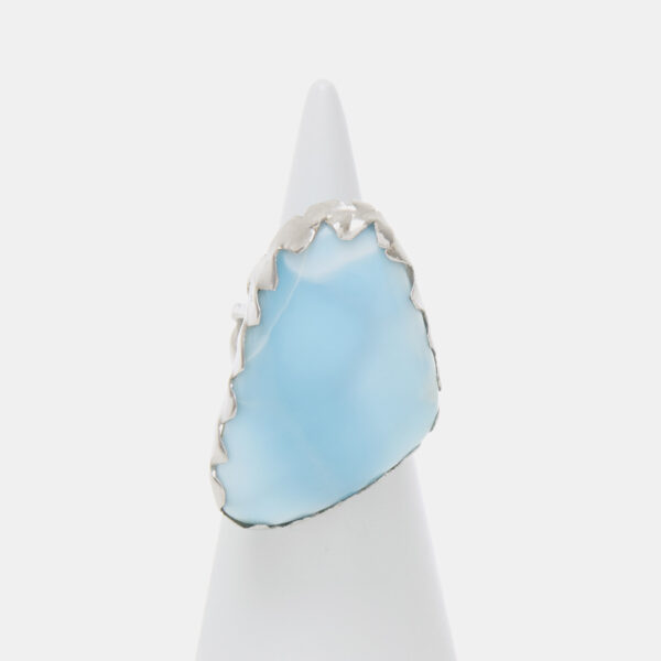 Anello Regolabile in Argento con Larimar