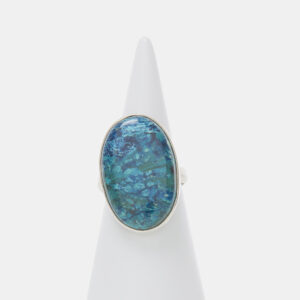 Anello in Argento con Azzurrite Crisocolla