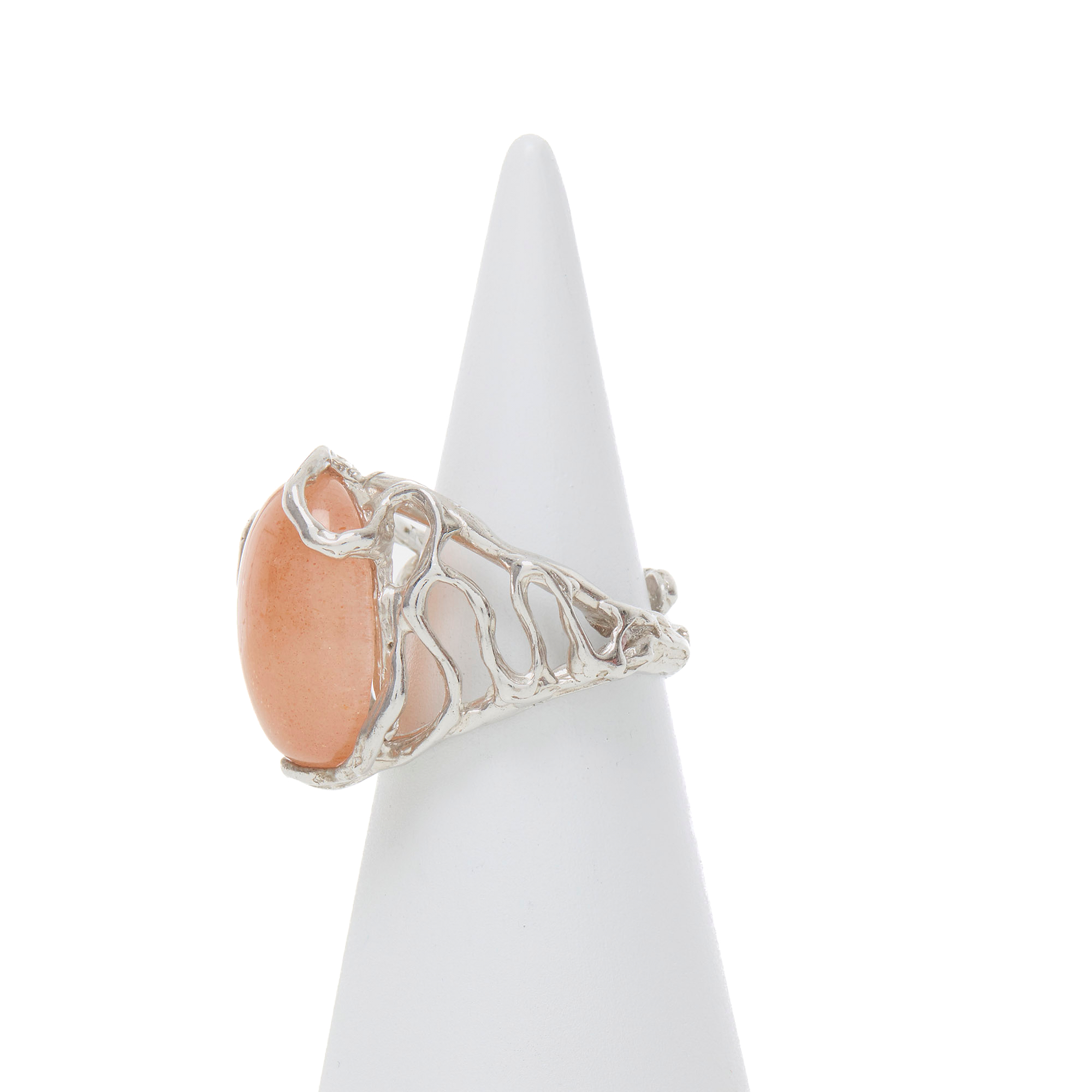 Anello Regolabile Panchdhatu Con Pietra Sulemani Hakik Nera - 7-8