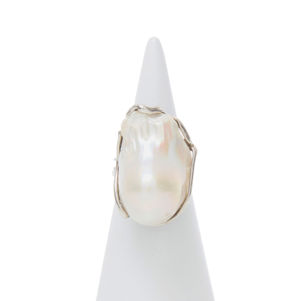 Anello Regolabile in Argento con Perla Barocca