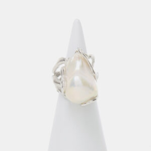 Anello Regolabile in Argento con Perla Barocca