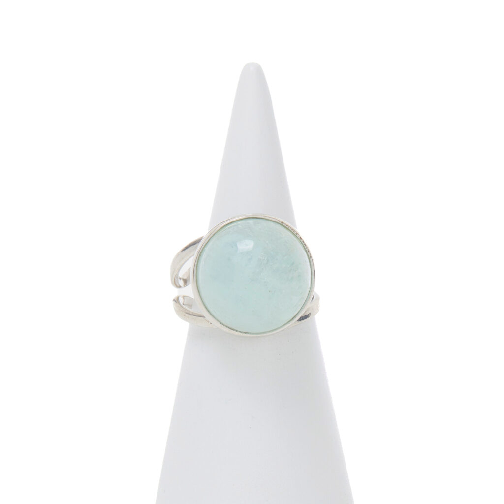 Anello Regolabile in Argento con Acquamarina