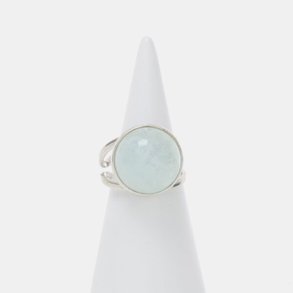 Anello Regolabile in Argento con Acquamarina
