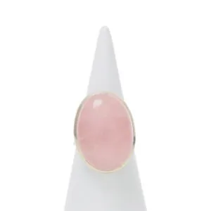 Bague en argent avec quartz rose