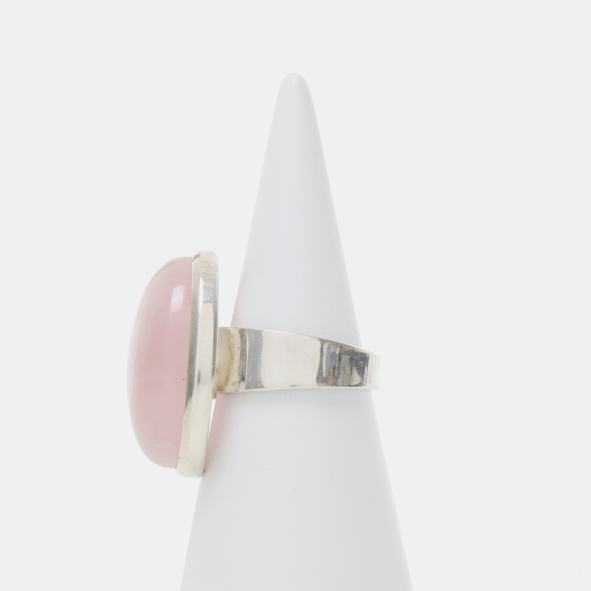 Zilveren ring met Rozenkwarts Zilveren ring met Rozenkwarts