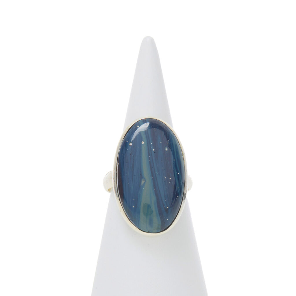 Bague en argent avec Blue Leland
