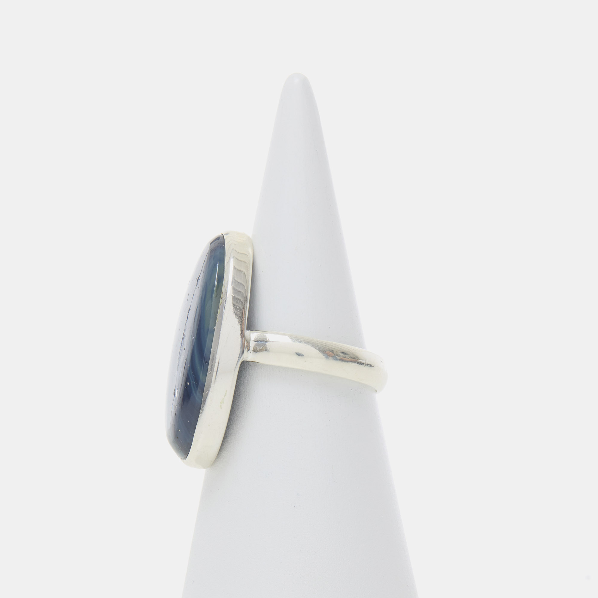 Zilveren ring met Blauw Leland Zilveren ring met Blauw Leland