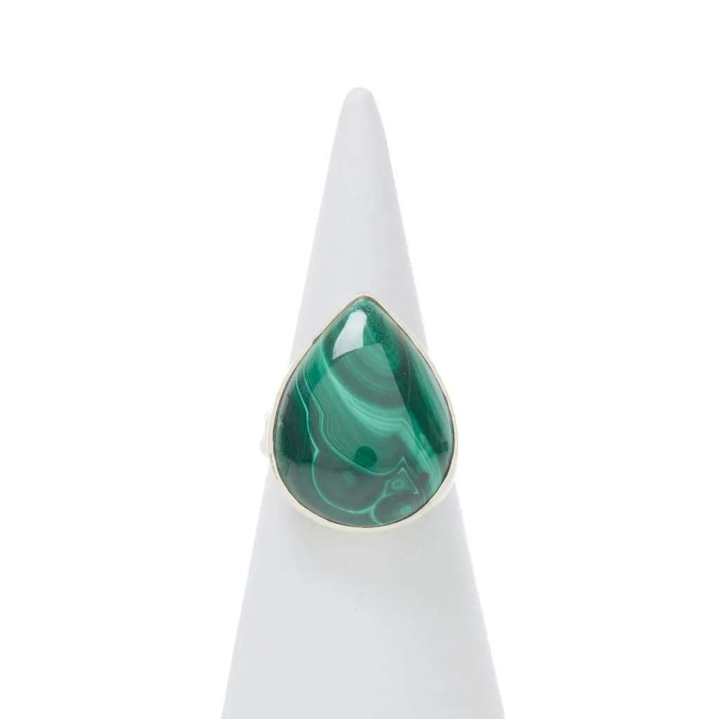 Zilveren ring met Malachiet