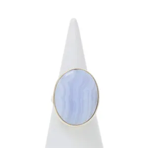 Bague en argent avec calcédoine