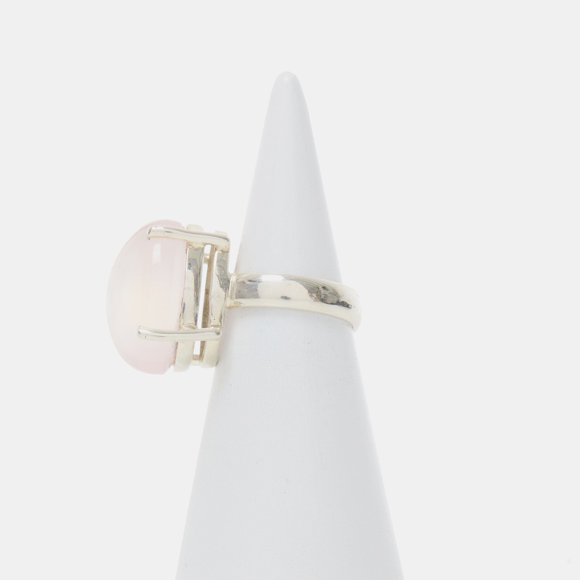 Zilveren ring met Rozenkwarts Zilveren ring met Rozenkwarts