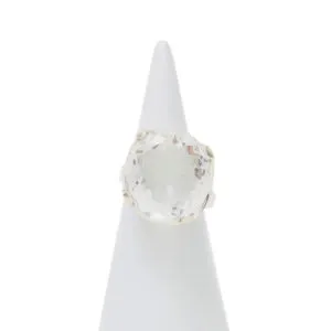 Zilveren ring met bergkristal