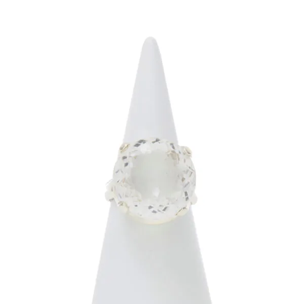 Bague en argent avec cristal de roche