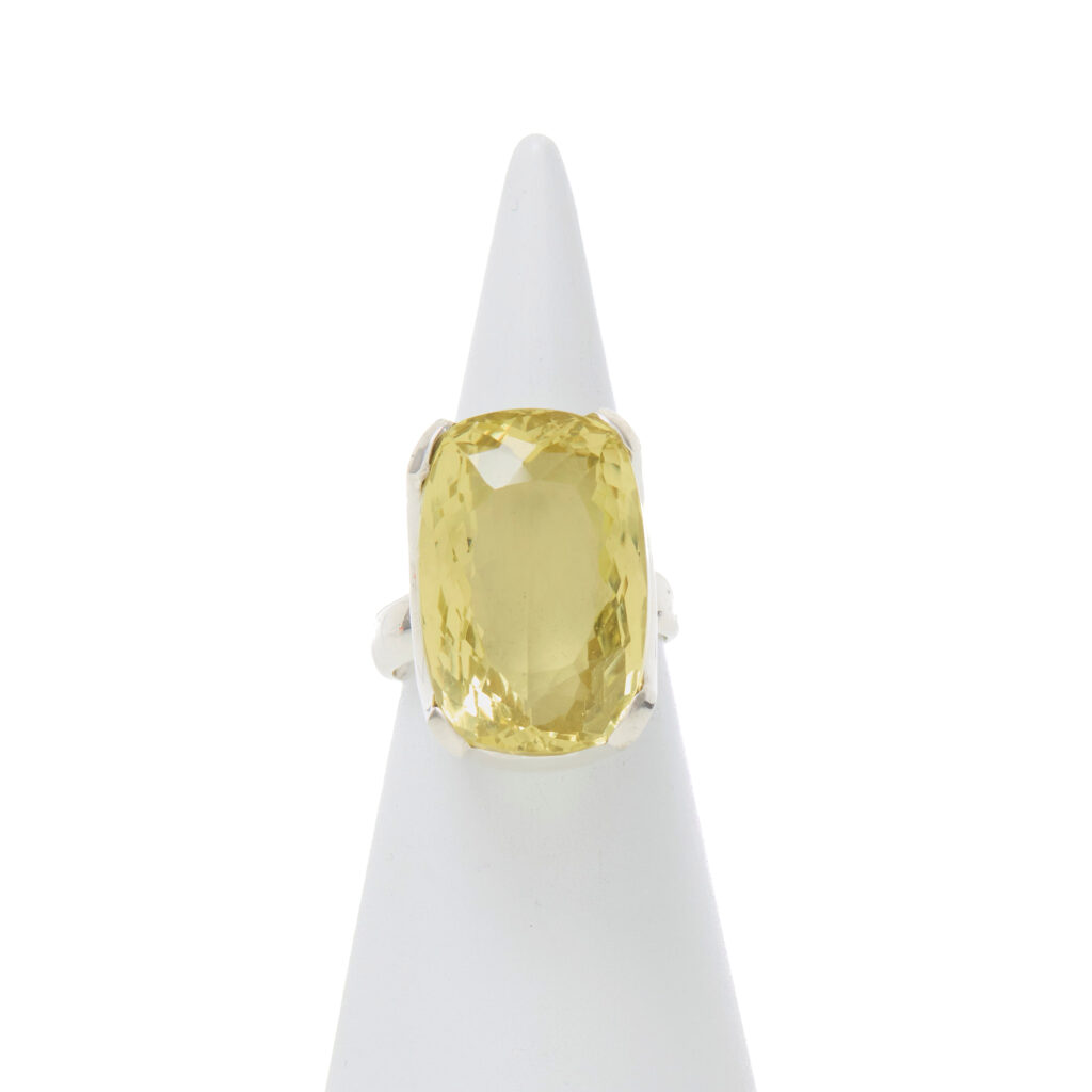 Bague en argent avec Citrine Lemon
