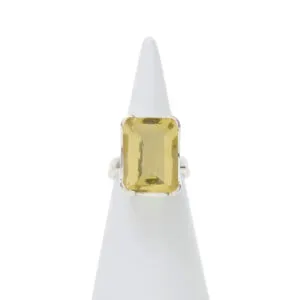 Zilveren ring met Citrien Citroen