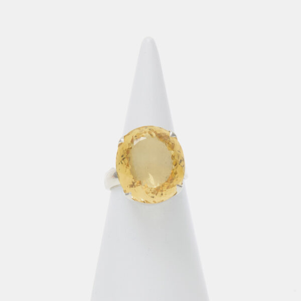 Anello in Argento con Citrino sfaccettato