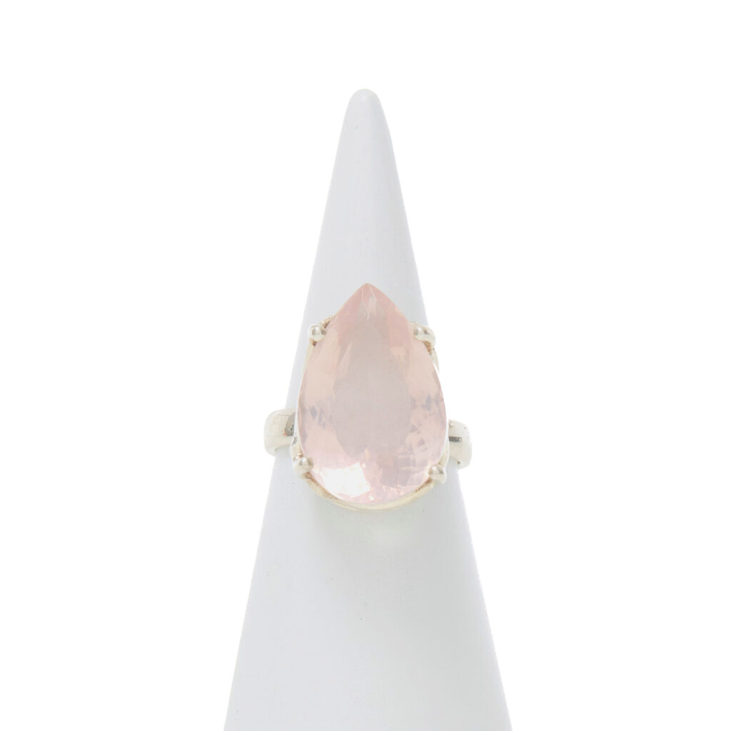 Anello in Argento con Quarzo Rosa