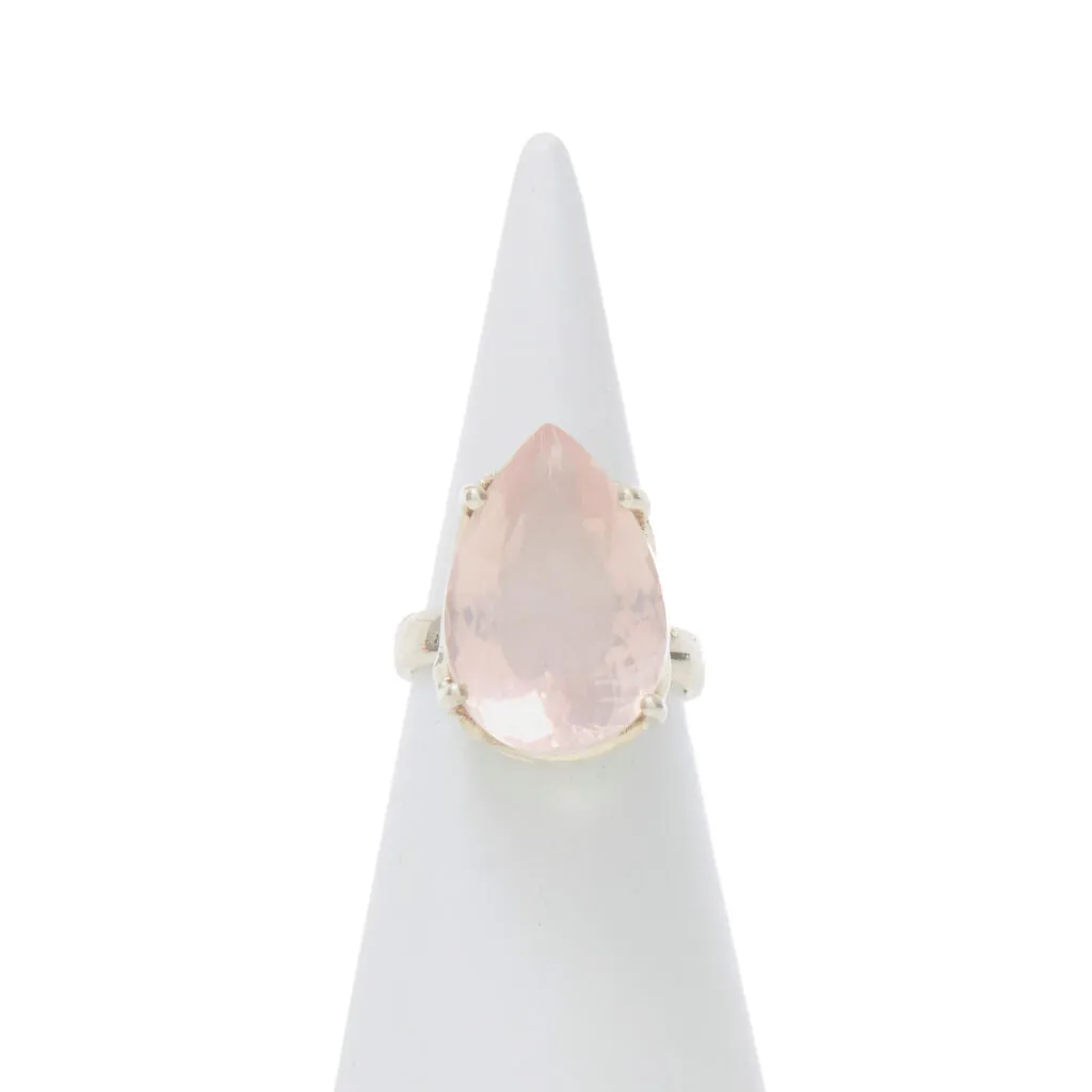 Anello in Argento con Quarzo Rosa