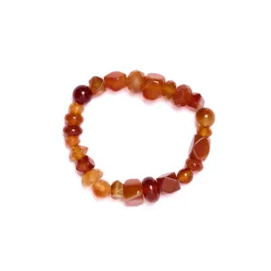 Elastische armband van carneool