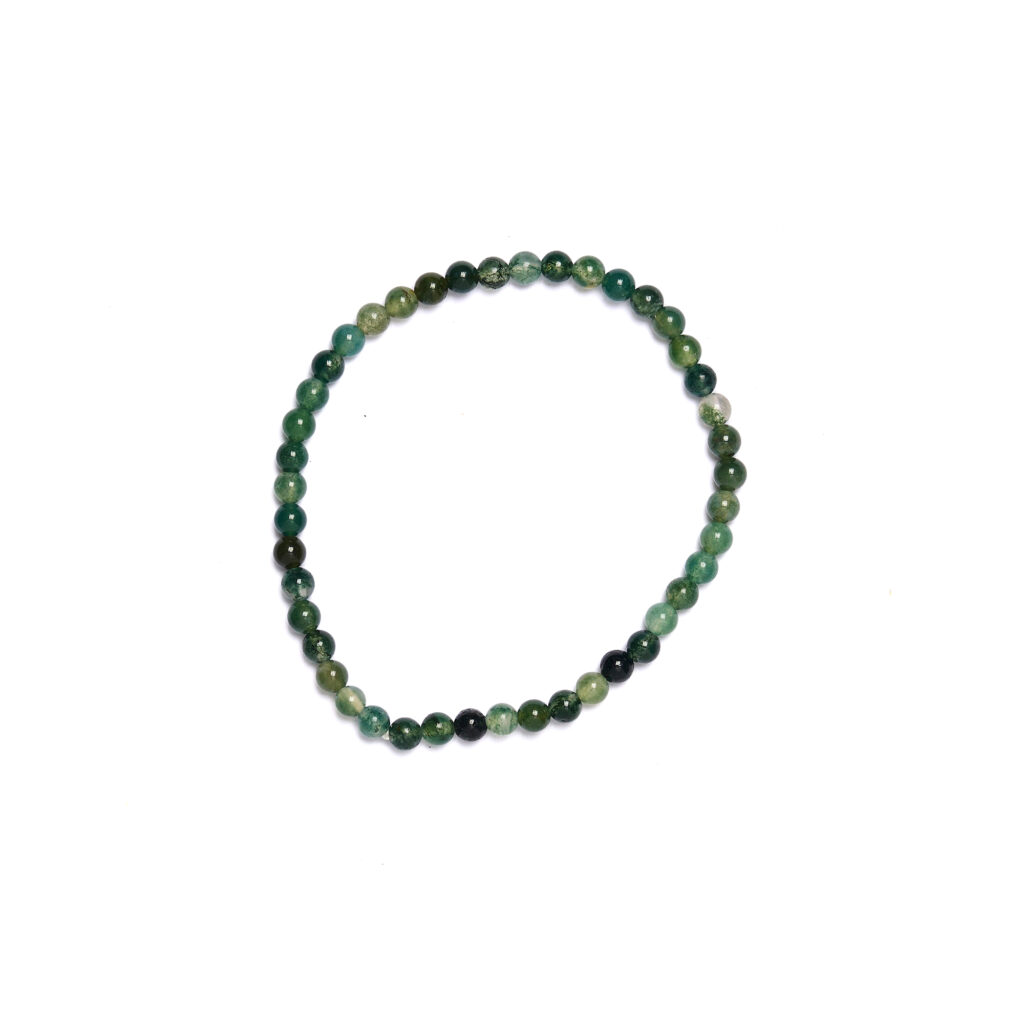 Bracciale elastico in Agata Muschiata