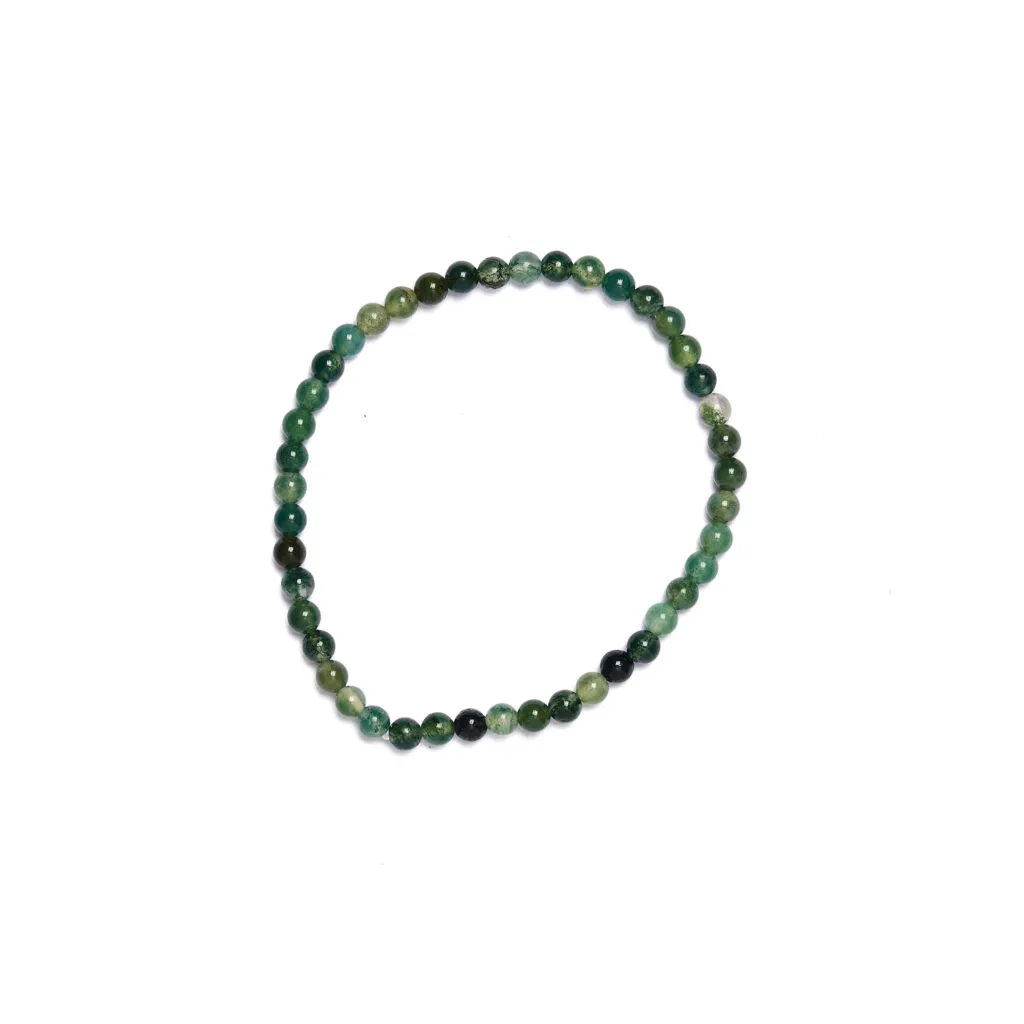 Bracciale elastico in Agata Muschiata
