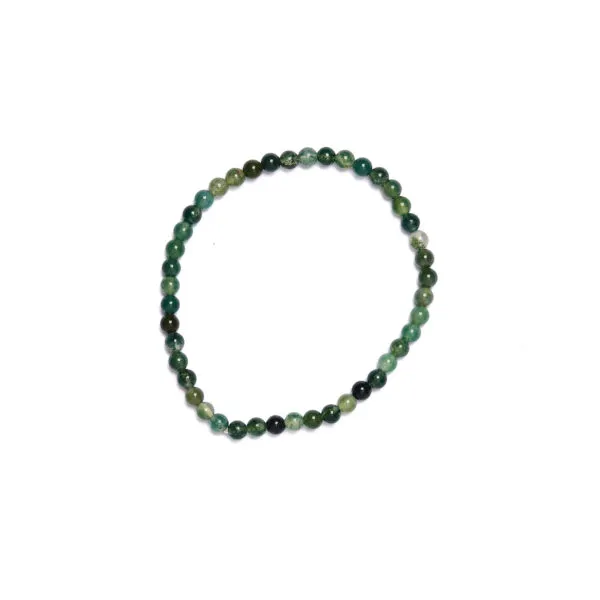 Bracciale elastico in Agata Muschiata