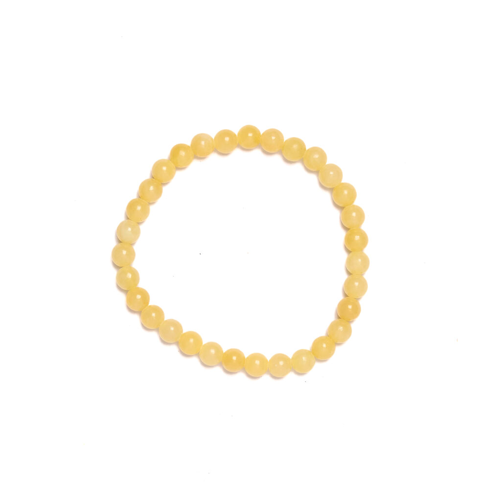 Bracciale elastico in Calcite Gialla