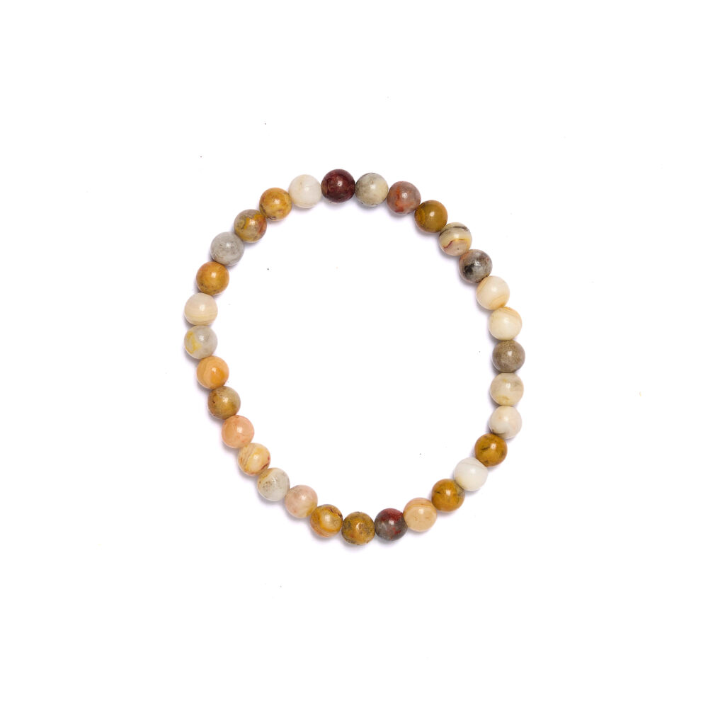 Bracciale elastico in Agata Crazy Lace