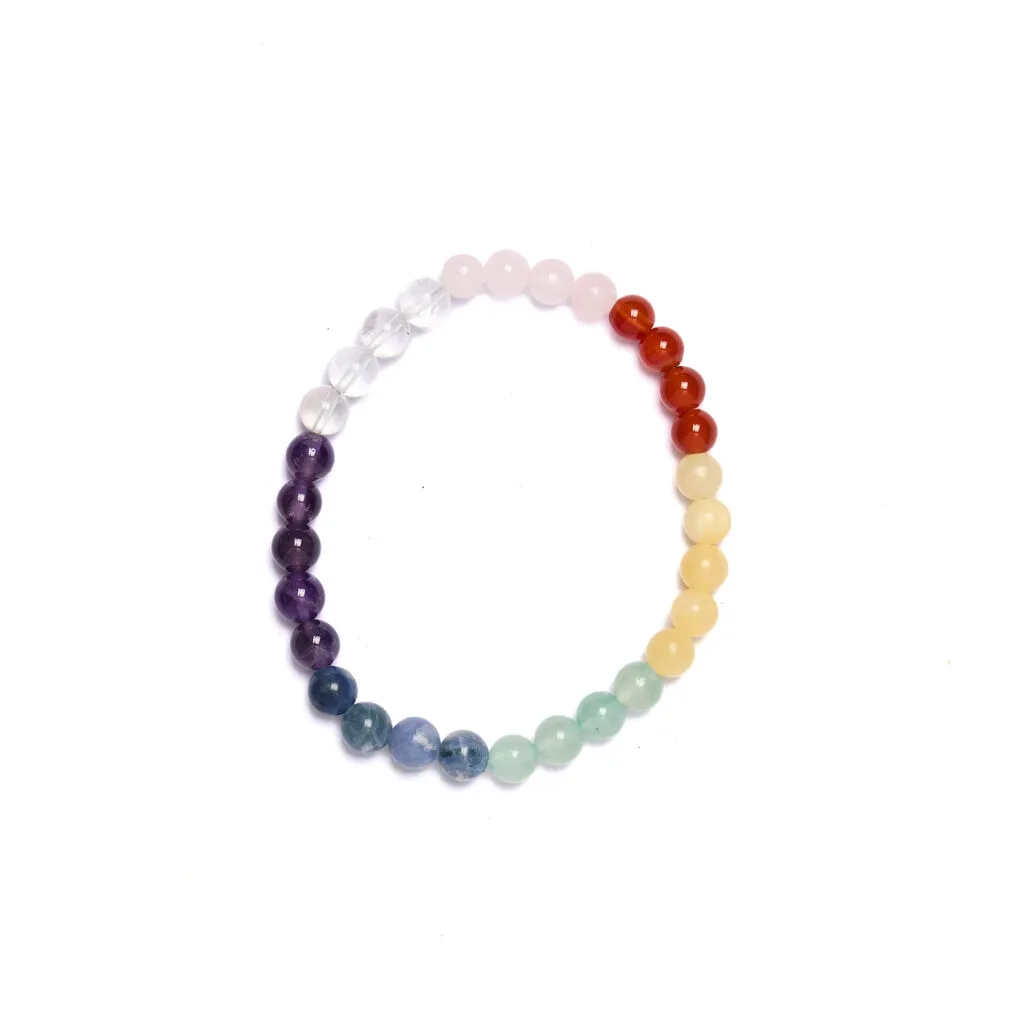 Bracciale elastico in Pietre assortite dei Chakra