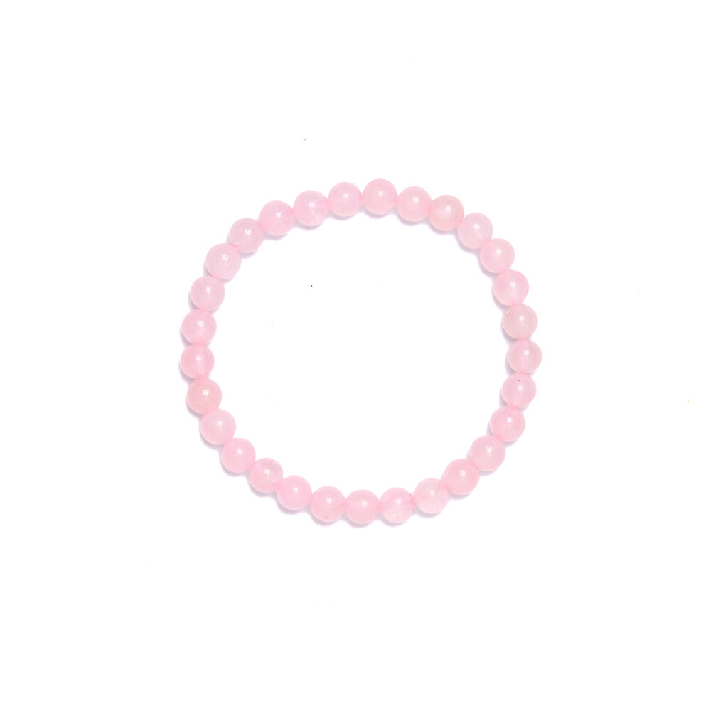 Bracciale elastico in Quarzo Rosa