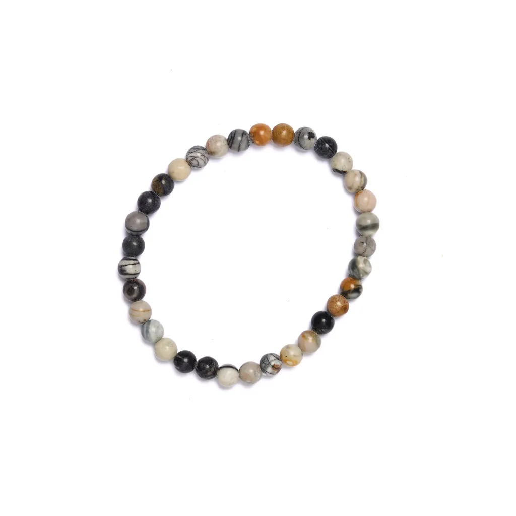 Bracciale elastico in Diaspro Zebrato