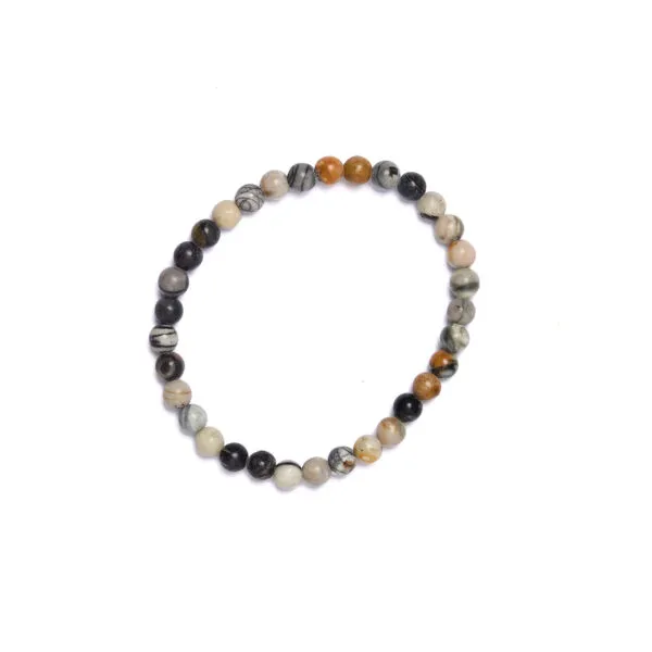 Bracciale elastico in Diaspro Zebrato