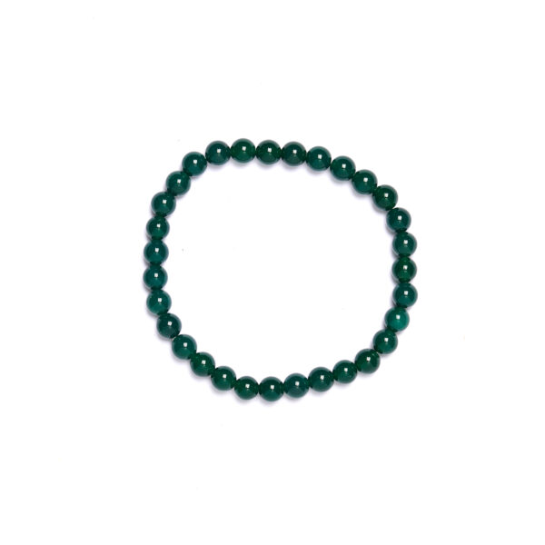 Bracciale elastico in Agata Verde