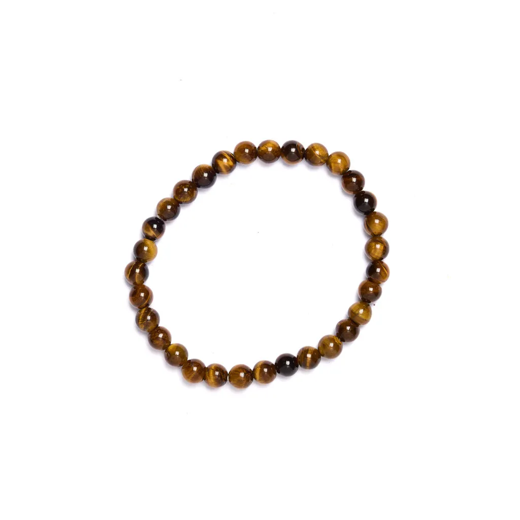 Bracciale Elastico in Occhio di tigre a sfera
