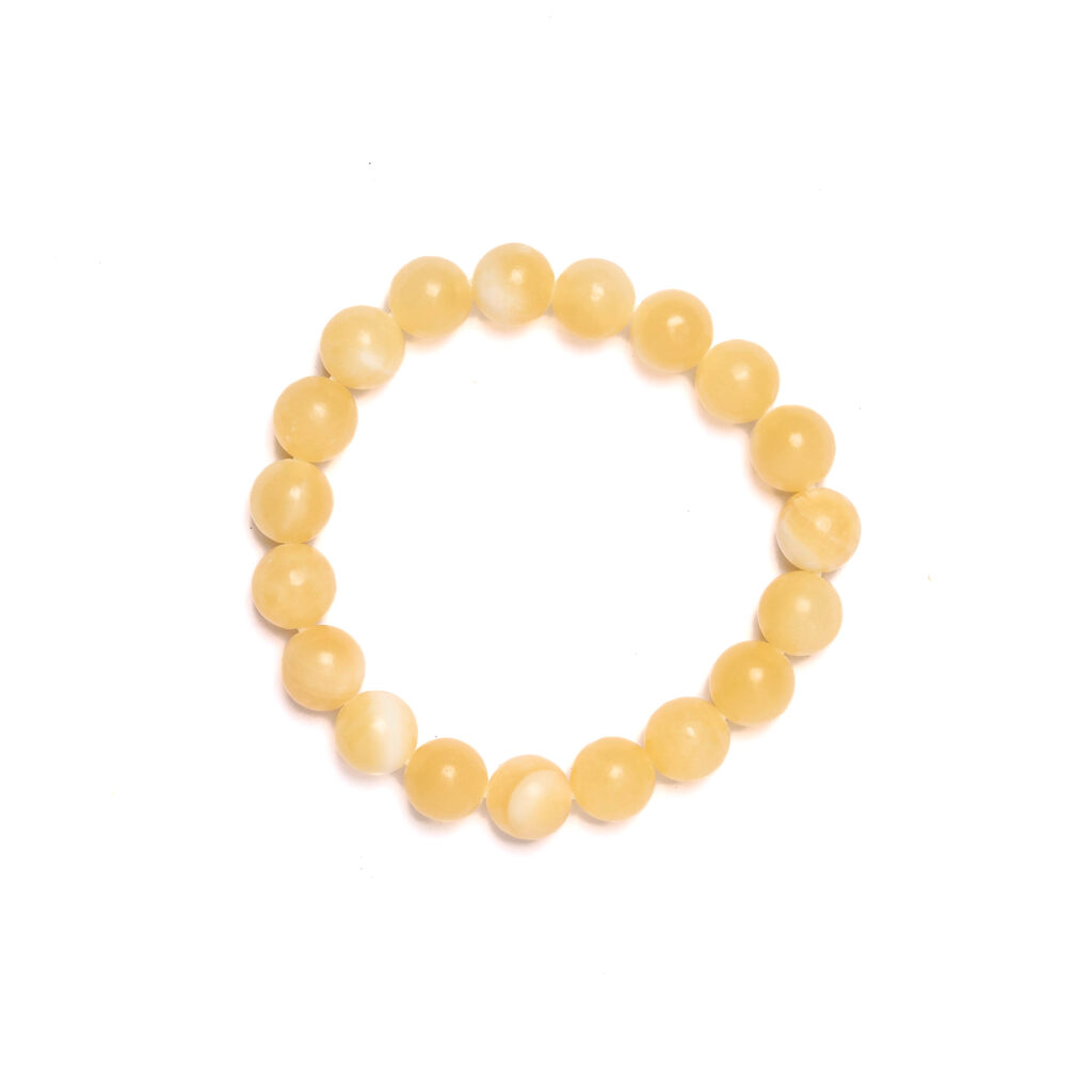 Bracciale Elastico in Calcite Gialla