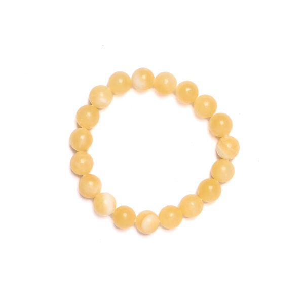 Bracciale Elastico in Calcite Gialla