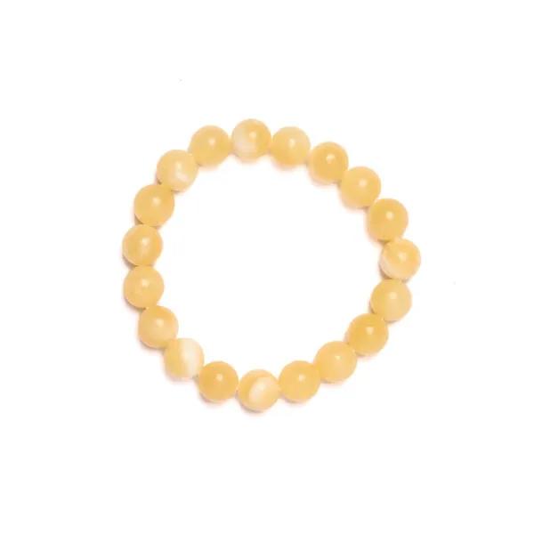 Bracciale Elastico in Calcite Gialla