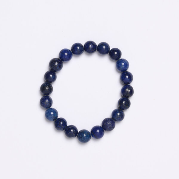 Bracciale Elastico in Lapislazzuli a Sfera da 10mm