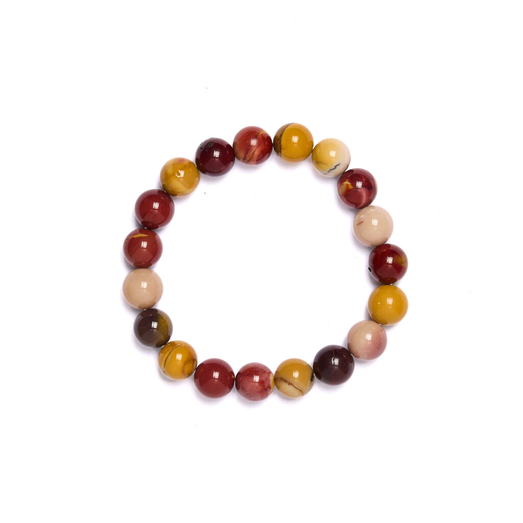 Bracciale Elastico in Mokaite a Sfera da 10mm
