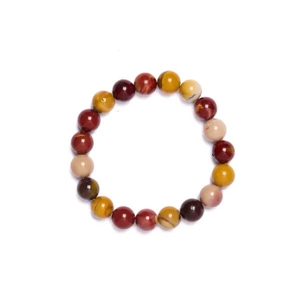 Bracciale Elastico in Mokaite a Sfera da 10mm