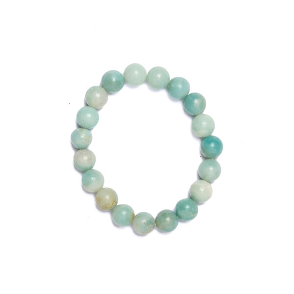 Bracciale Elastico in Amazzonite a Sfera da 10mm