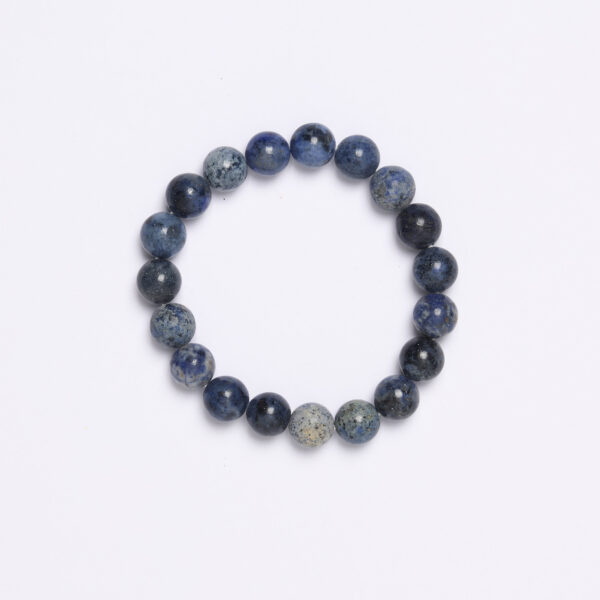 Bracciale Elastico in Dumortierite a Sfera da 10mm