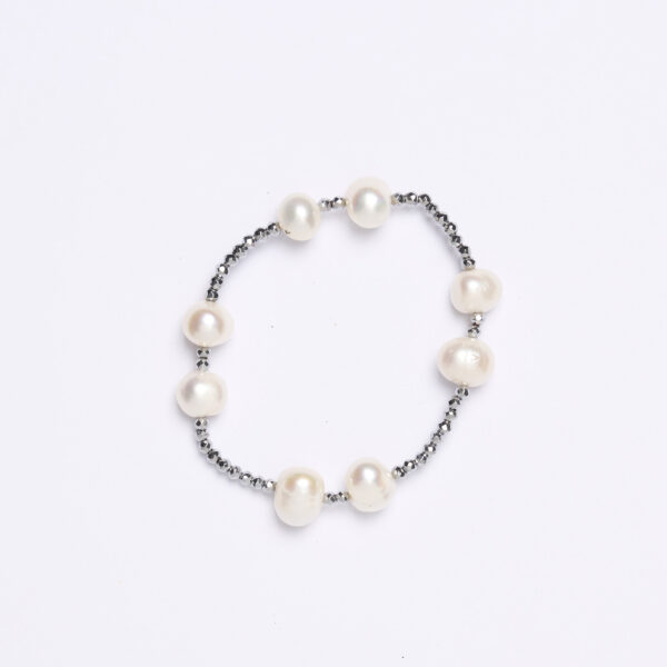 Bracciale Elastico in Perle con Ematite