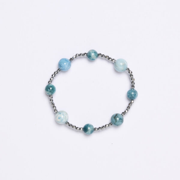 Bracciale Elastico in Ematite ed Apatite
