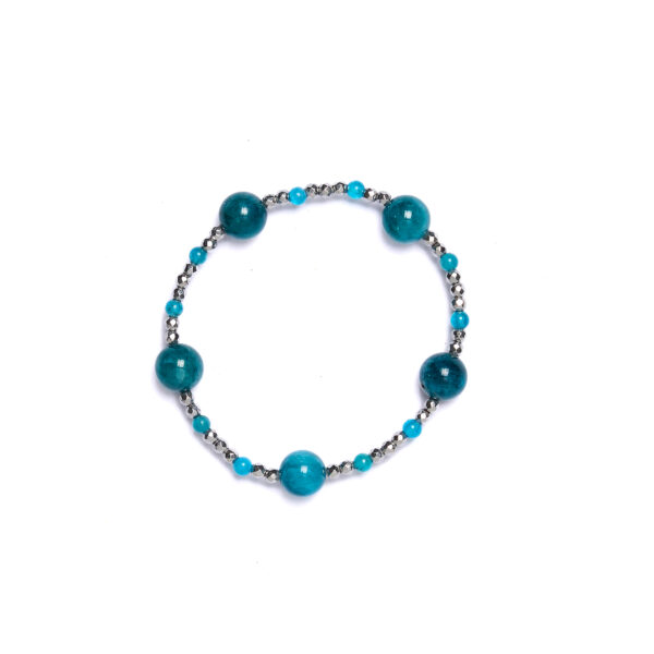 Bracciale Elastico in Ematite ed Apatite