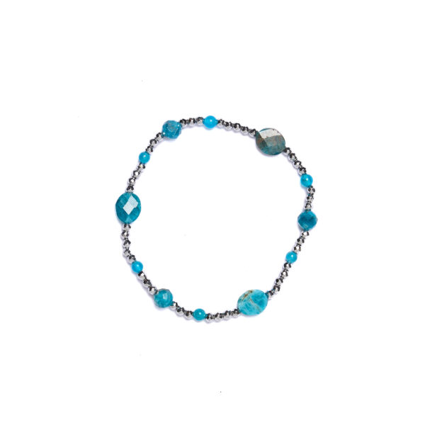 Bracciale Elastico in Ematite ed Apatite