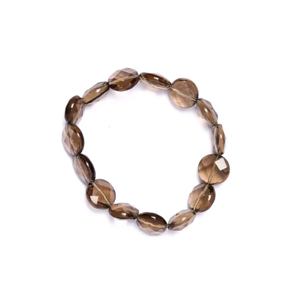 Bracciale elastico in Quarzo Fumé