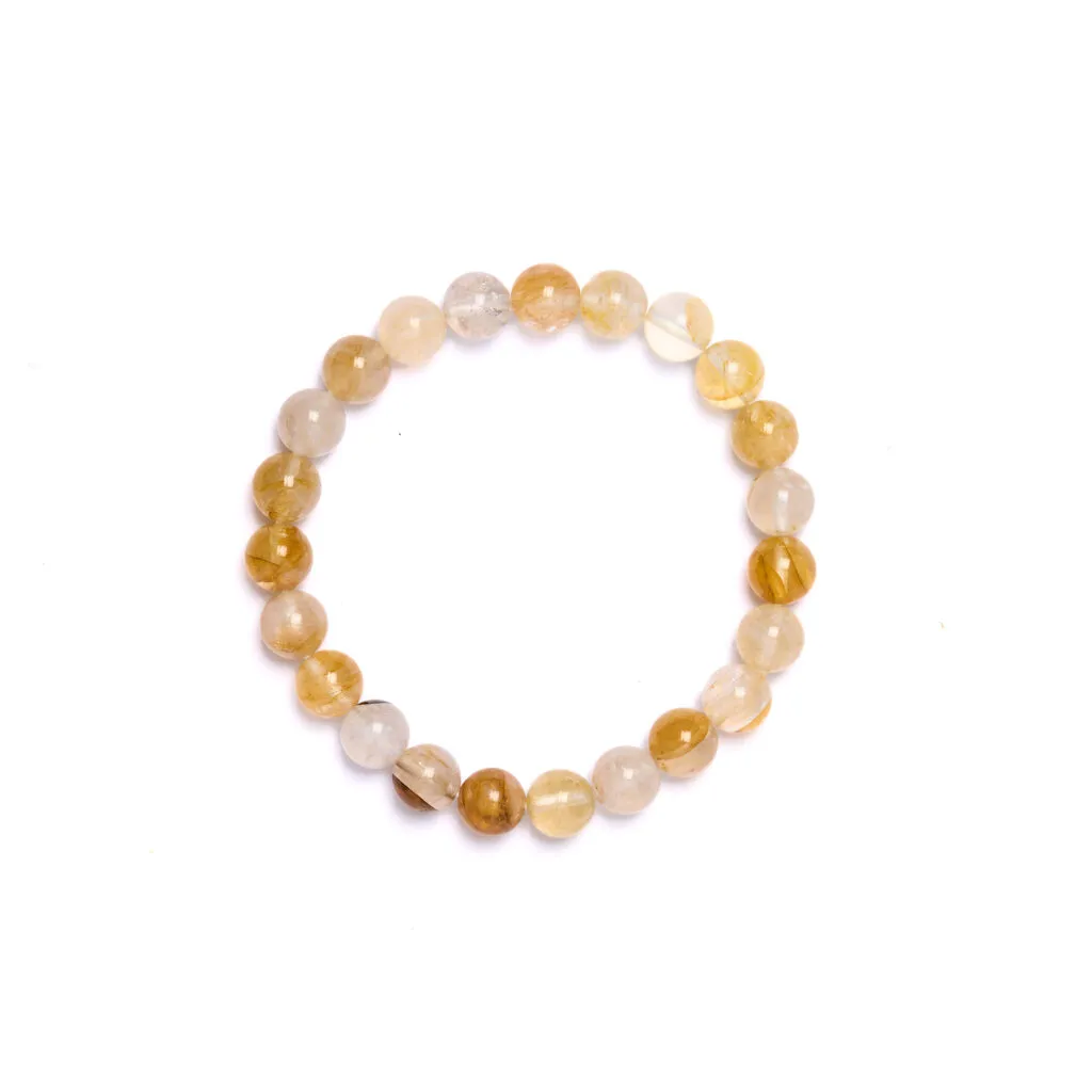 Bracciale elastico in Quarzo Ematoide Giallo