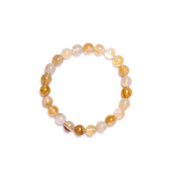 Bracciale elastico in Quarzo Ematoide Giallo