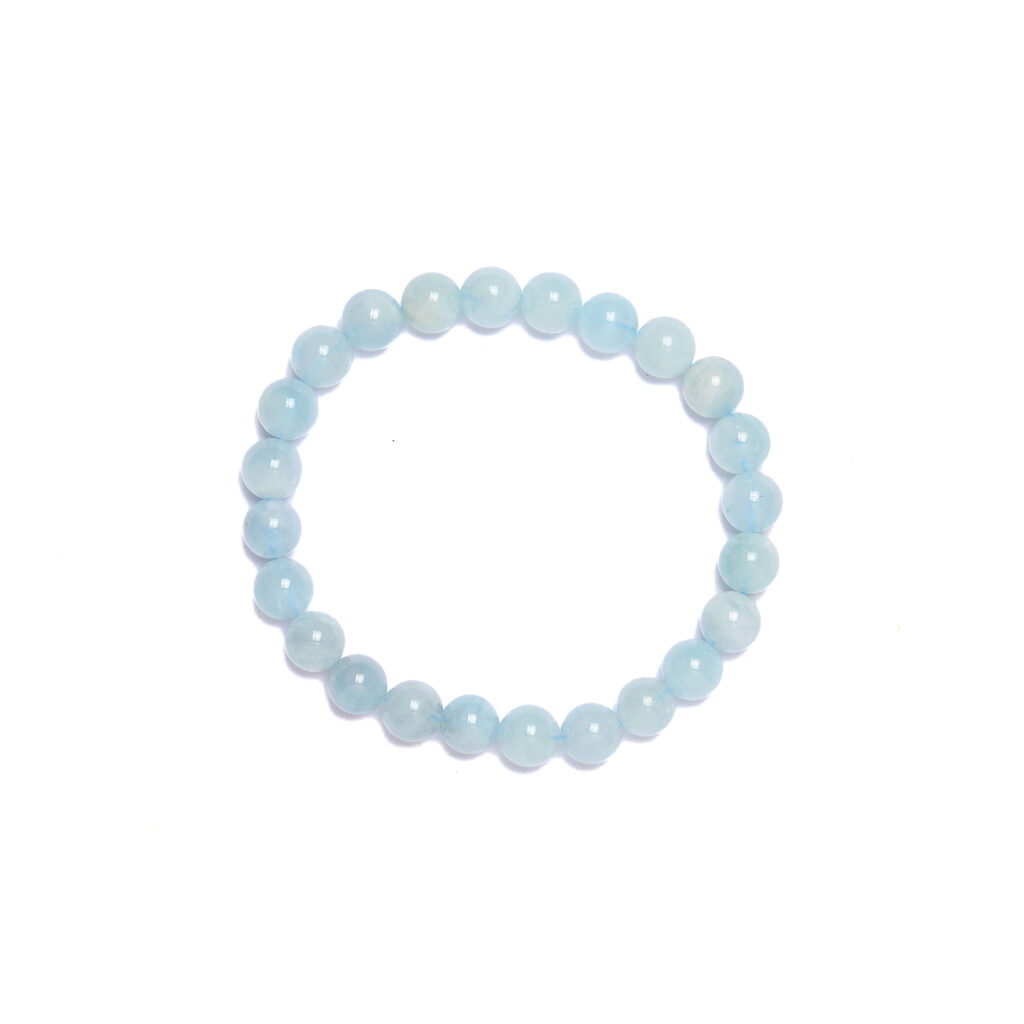 Bracciale elastico in Acquamarina
